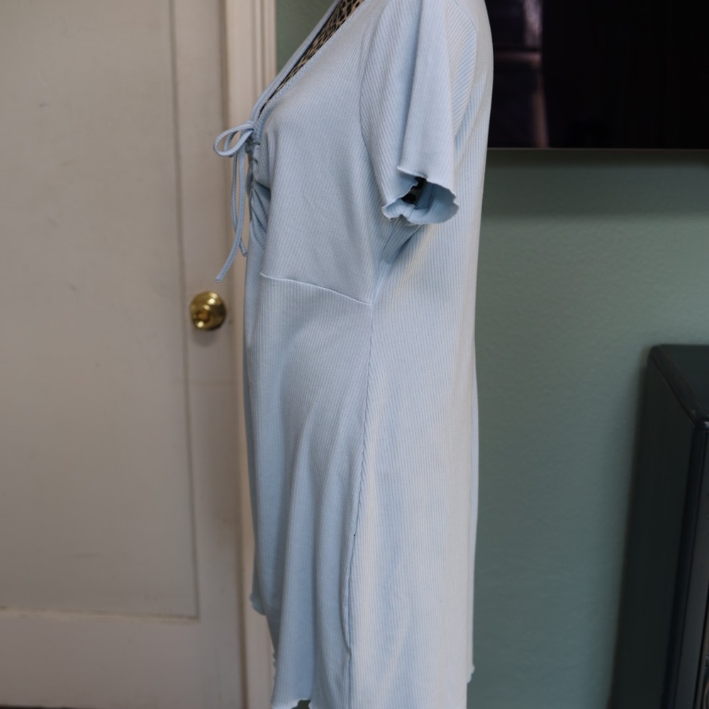 Baby Blue Ribbed Skater - Picture 4 of 11